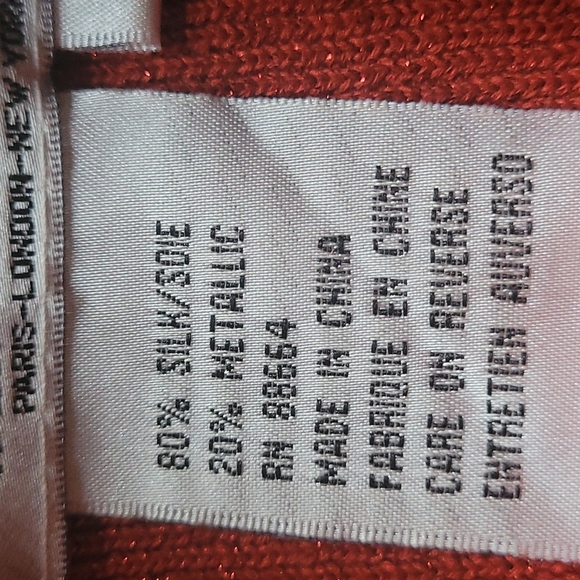 Joseph A. Silk Top with Metallic,  EUC, Large, Junior - Picture 7 of 8